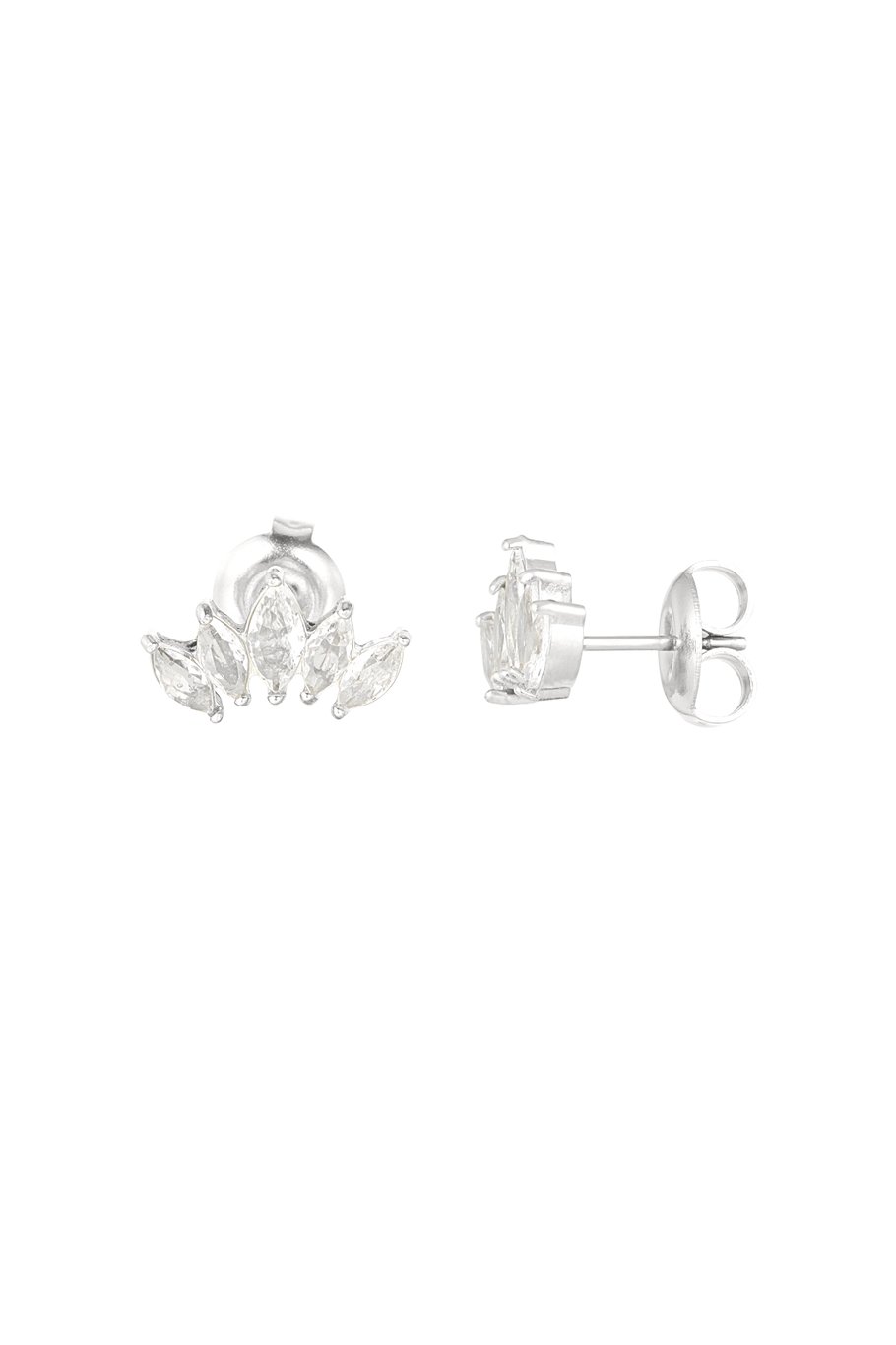studs with five diamonds 
