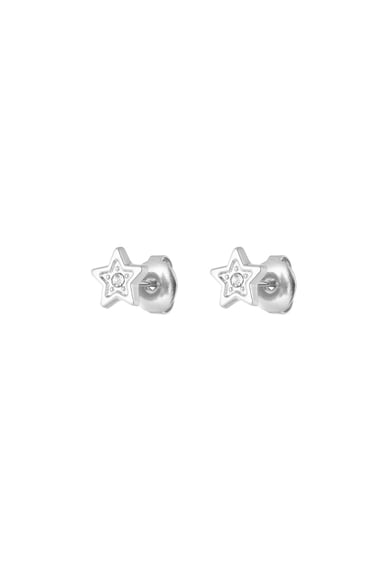 Sternohrring mit Stein - Goldfarbe  h5 
