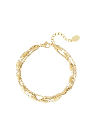 Triple classic bracelet - Gold color h5 