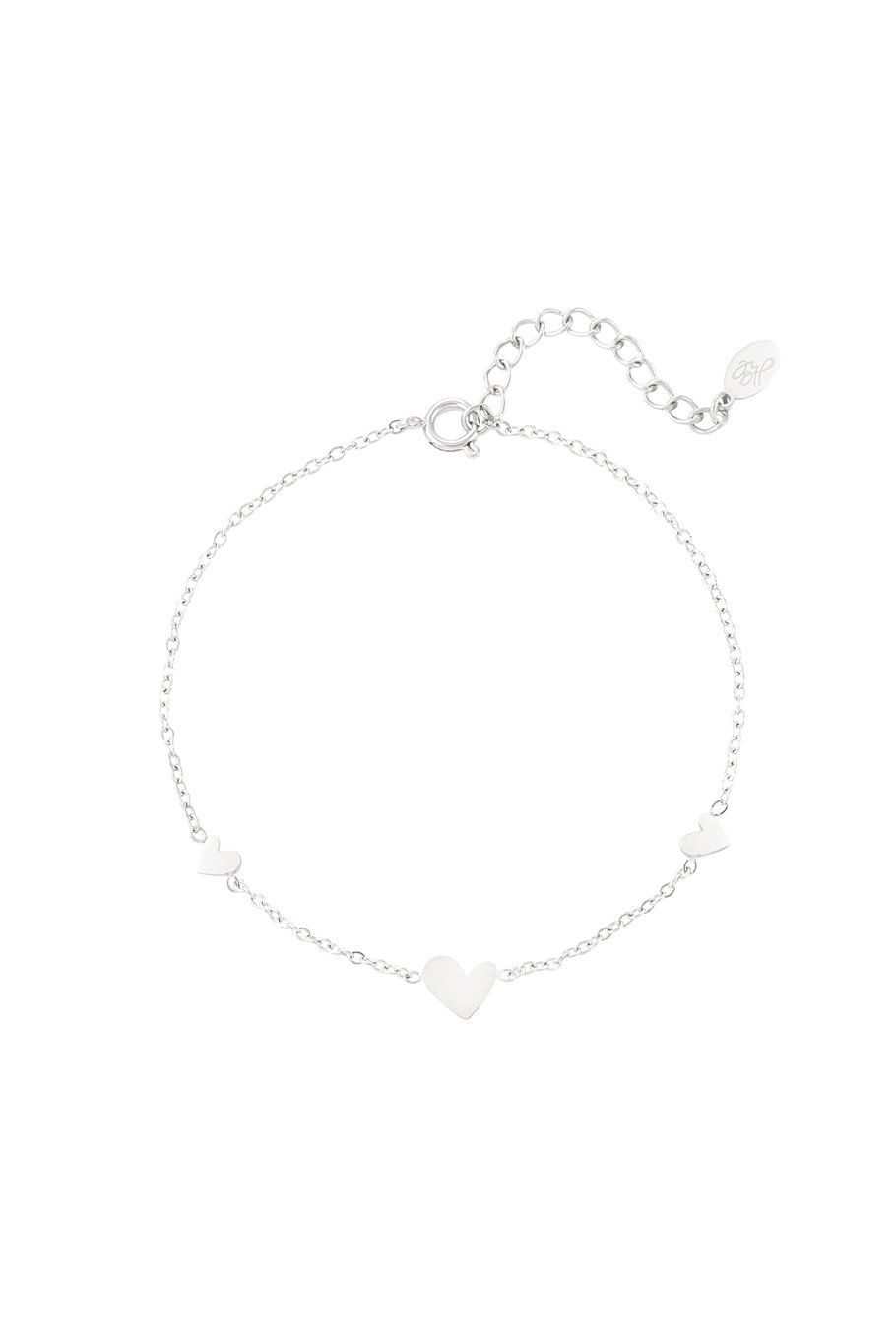 Klassisches Armband mit Herzen - Edelstahl 