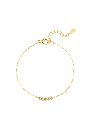 Classic bracelet with beads - Gold color h5 