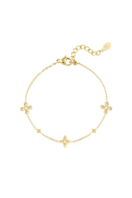 Flower party bracelet - Gold color 2