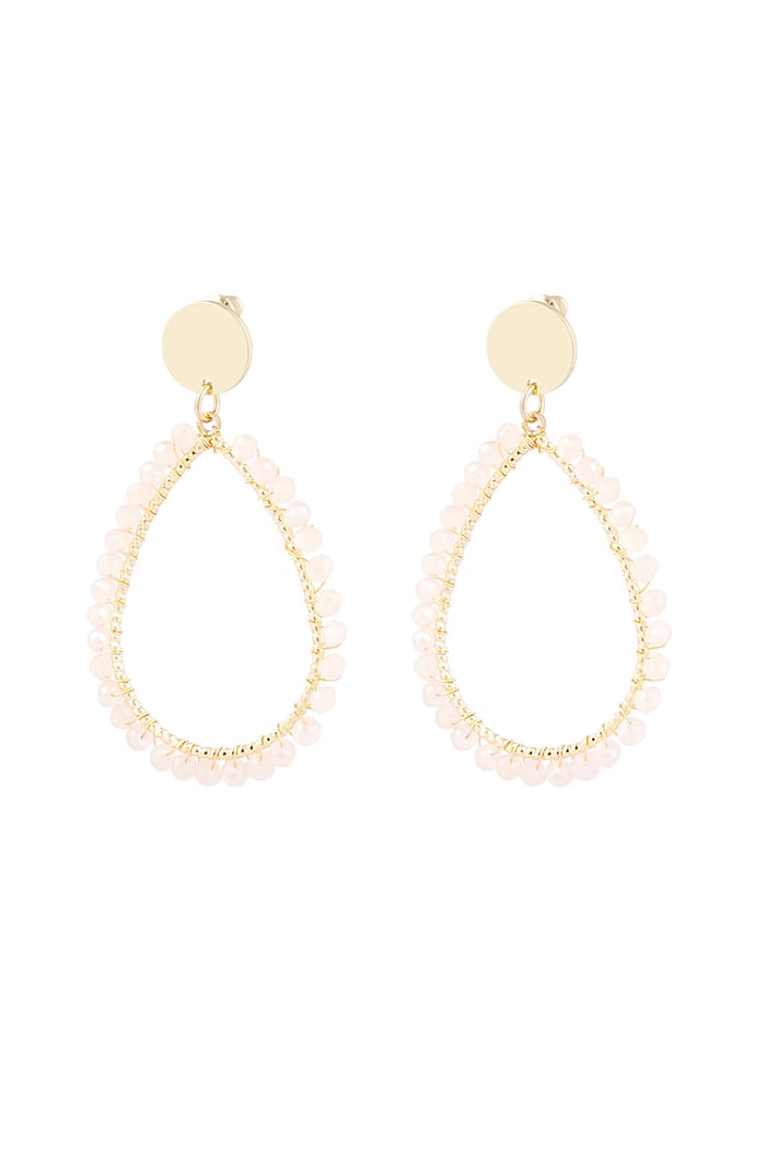 Oval earrings pastel - cream 