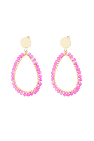 Oval earrings pastel - fuchsia h5 