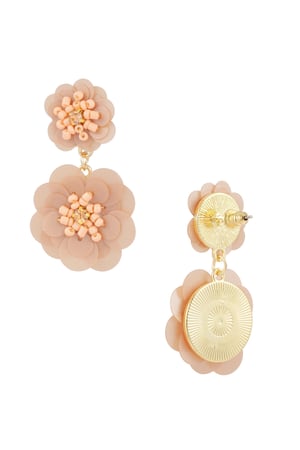 Earrings floral season - champagne h5 