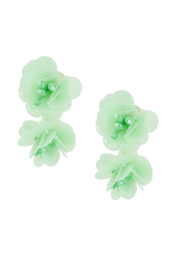 Earrings rose spirit - green 