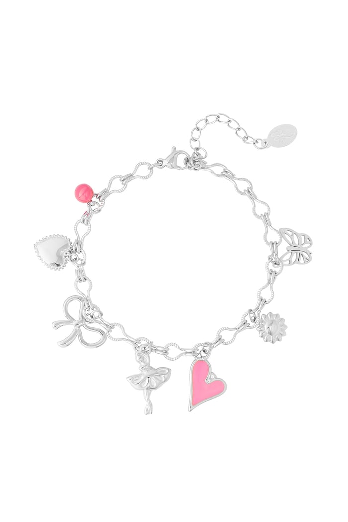 Charm bracelet dancing life - Silver Color color 