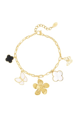 Charm-Armband Blumenkind - Goldfarbe h5 