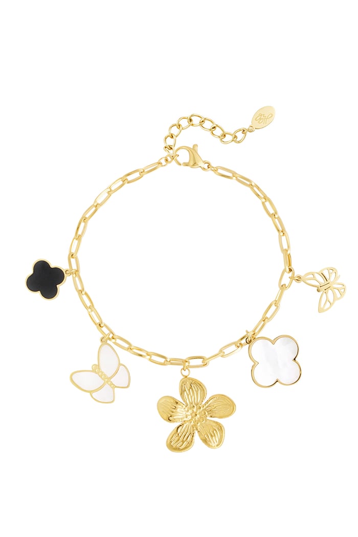 Charm-Armband Blumenkind - Goldfarbe 