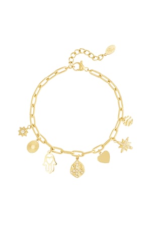 Holy life charm bracelet - Gold color h5 