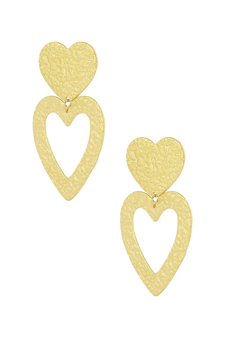 orecchini struttura a cuore - colore oro