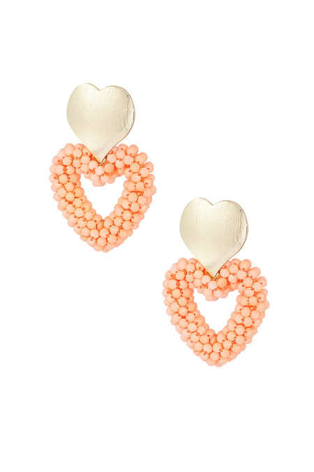 Earrings sweethearts - orange