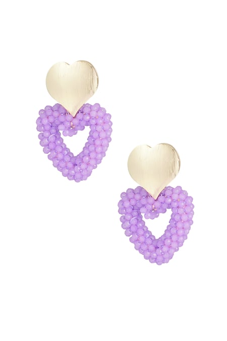 Boucles d'oreilles chéries - lilas 2