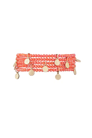 Bracelets with coin charms - orange  h5 