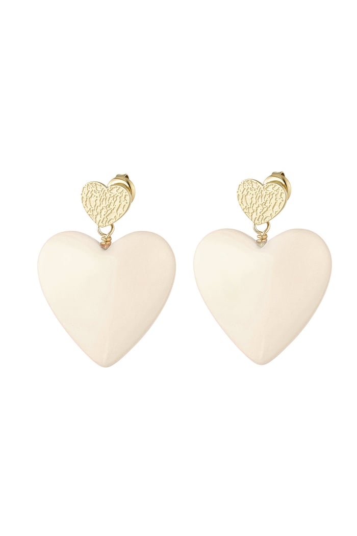 Earrings love on tour - beige 