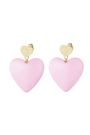 Earrings love on tour - pink Gold color h5 