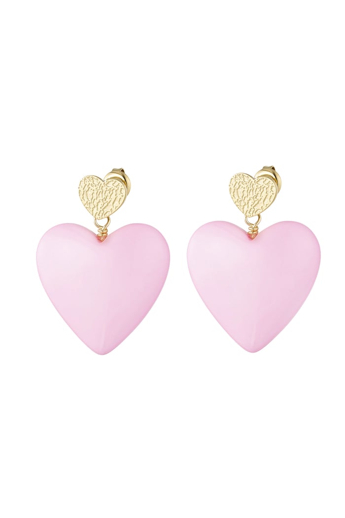 Earrings love on tour - pink Gold color 