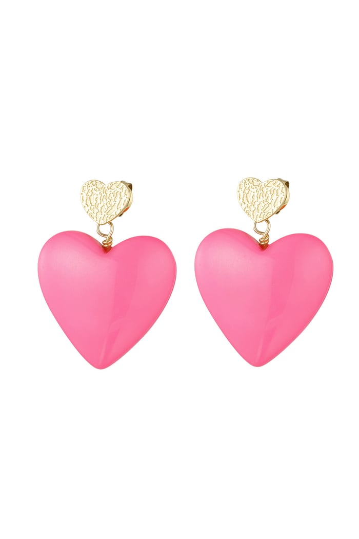 Earrings love on tour - fuchsia 