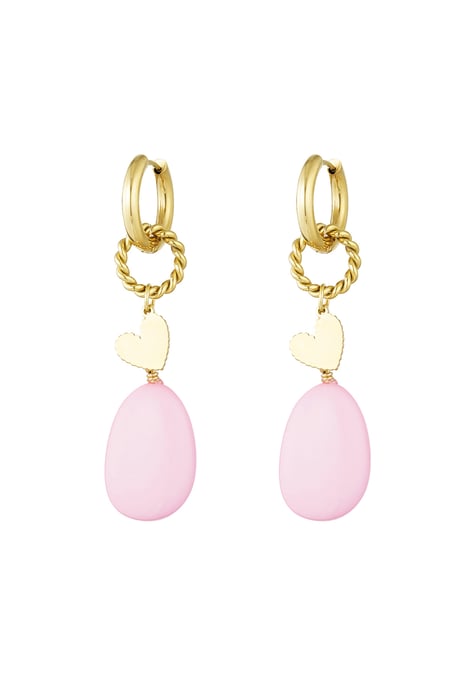 Earrings sea vibe - pink/Gold color 