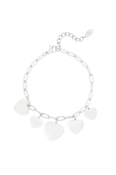 linked bracelet with heart charms h5 