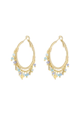 Earrings flawless filter - blue Gold color h5 