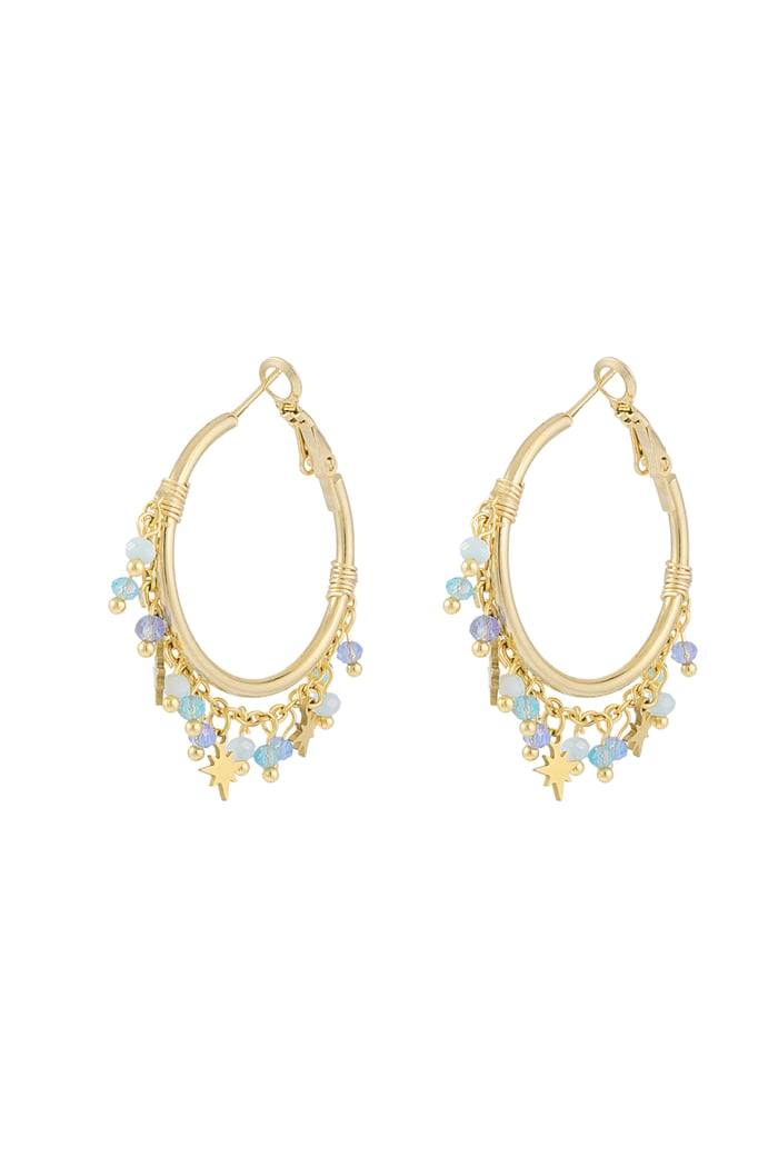 Earrings flawless filter - blue Gold color 