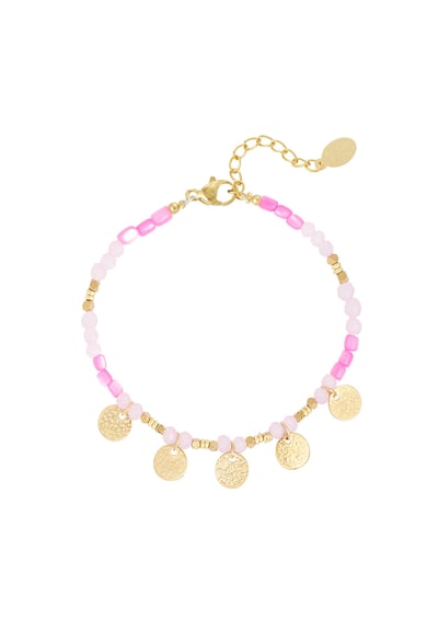 Bracelet free your mind - pale pink h5 