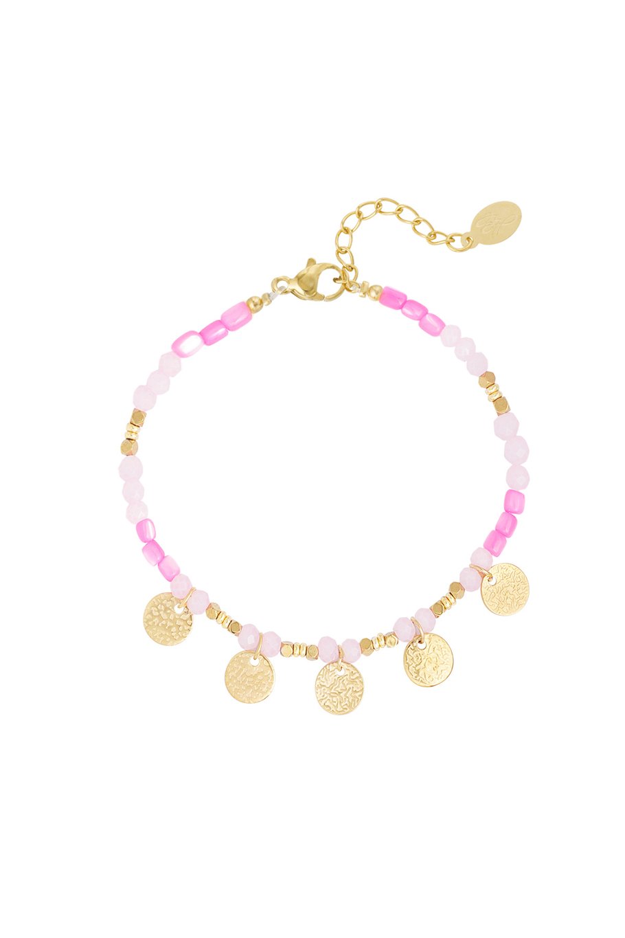 Bracelet free your mind - pale pink 