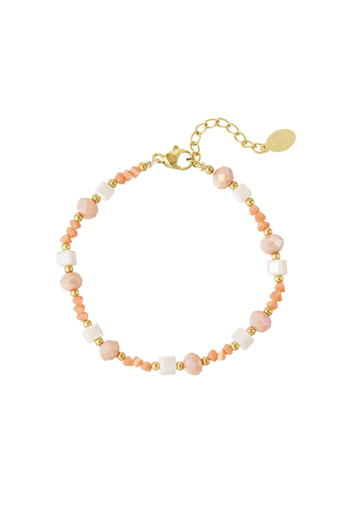 Bracelet twisted love - orange Gold color 