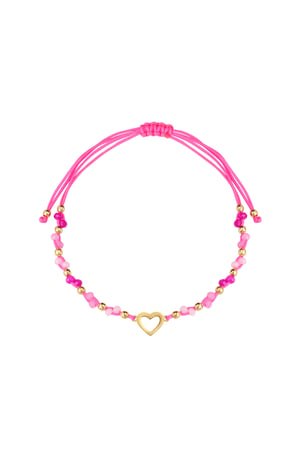 Summer bracelet colorful heart - fuchsia h5 