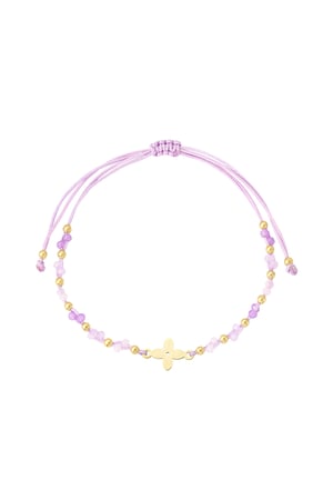 summer bracelet with beads - lilac  h5 