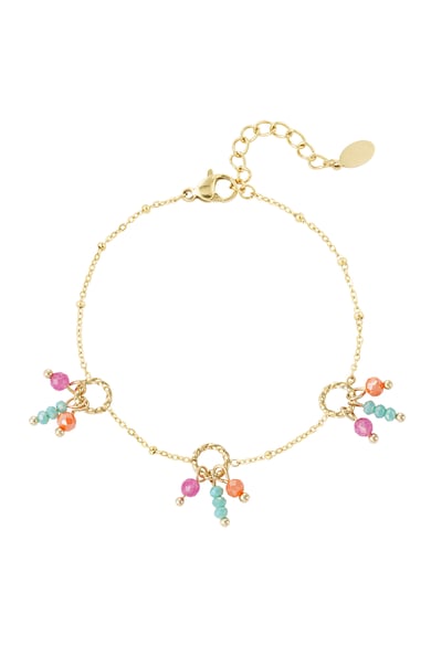 Bracelet colorful fiesta - Gold color h5 