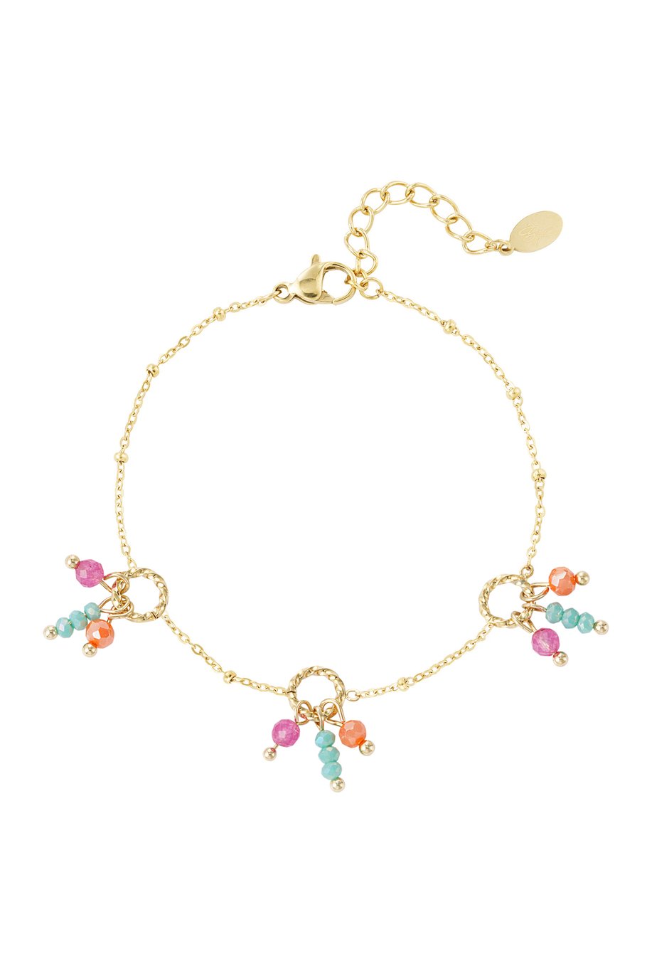 Armband bunte Fiesta - Goldfarbe 