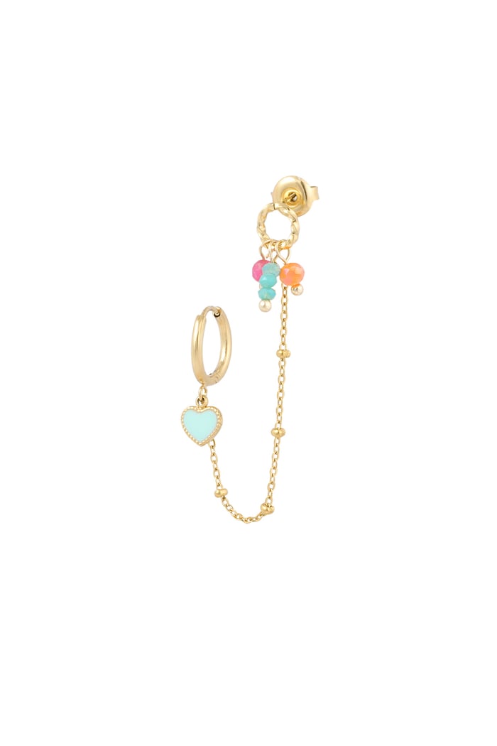 Double summer love earring - Gold color 