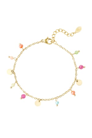 Bracelet technicolor treasure - Gold color h5 