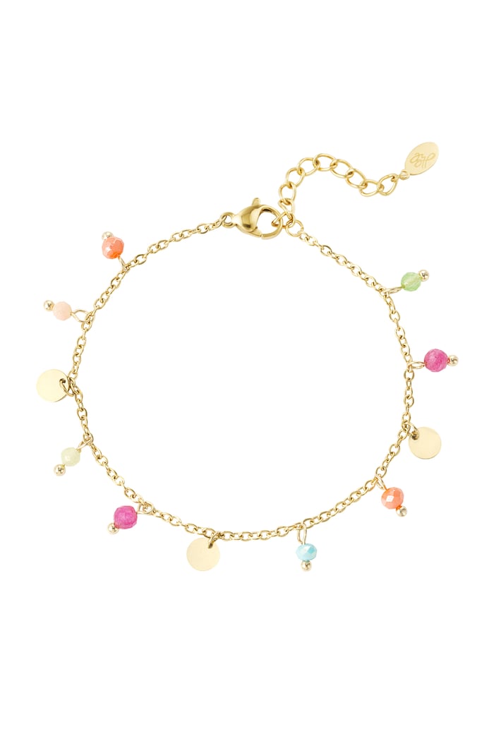 Bracelet technicolor treasure - Gold color 