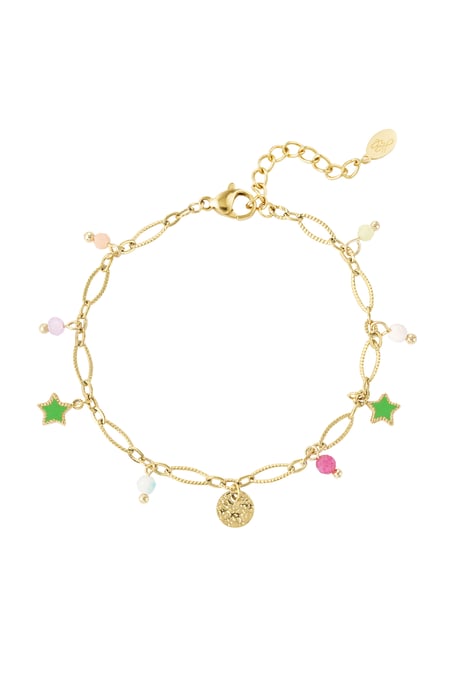 Summer rockstar charm bracelet - Gold color