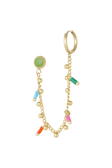 Messy colors earrings - Gold color