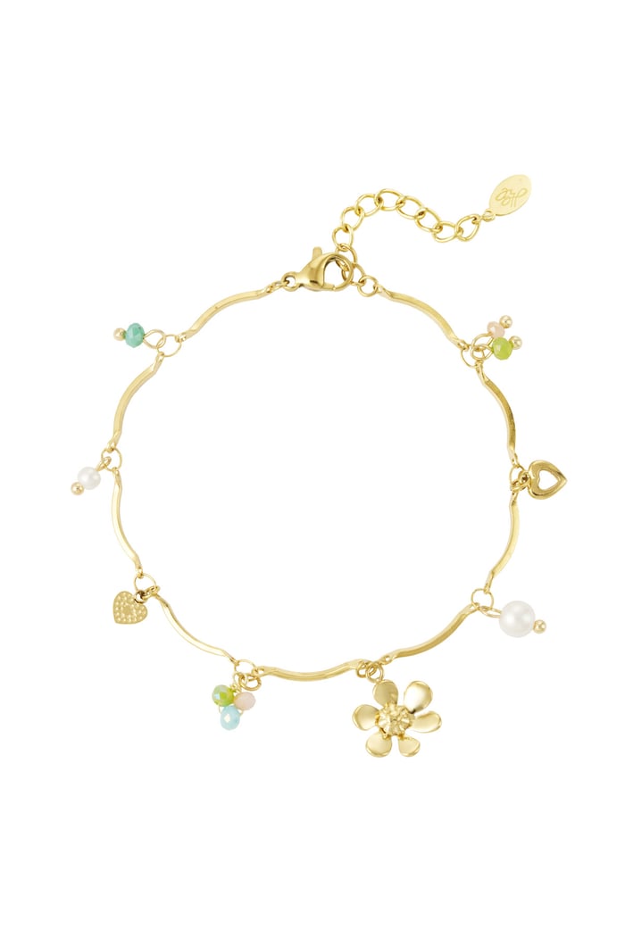 Bracelet summer flower - Gold color 