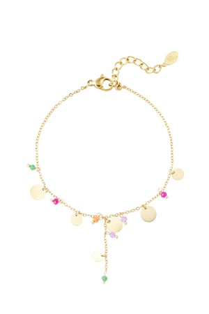 Colorful summer bracelet - Gold color h5 