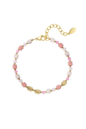 Bracelet vivid vibes - pink Gold color h5 