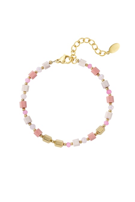 Bracelet vivid vibes - pink Gold color 2