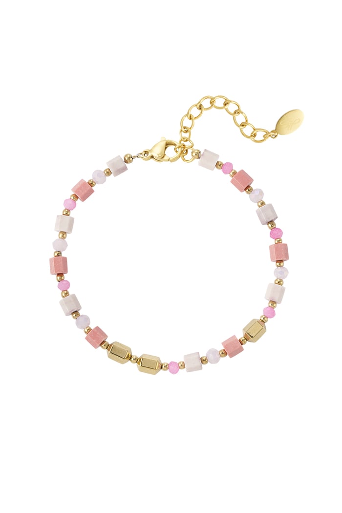 Bracelet vivid vibes - pink Gold color 