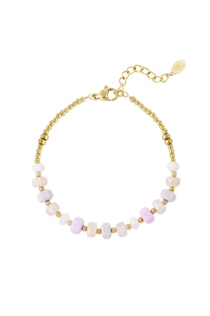 Bracelet colorful wrap - pink/Gold color  h5 