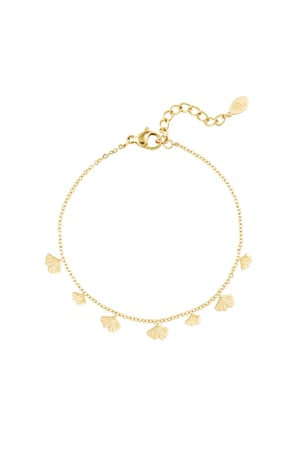 Classic bracelet with shell charms - Gold color h5 