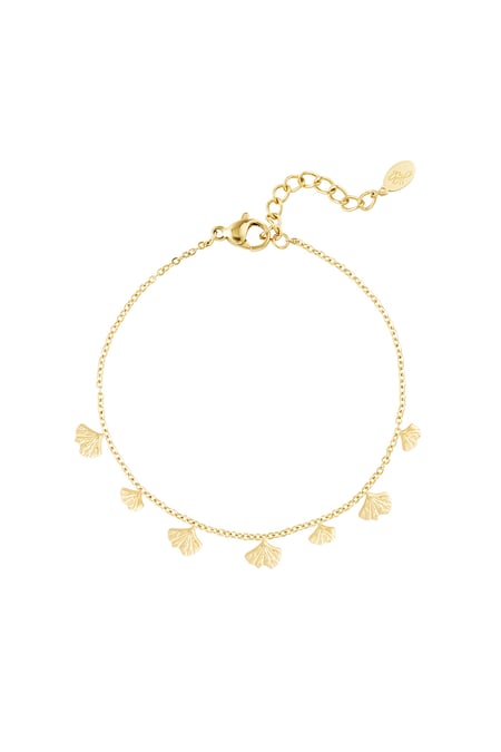 Classic bracelet with shell charms - Gold color