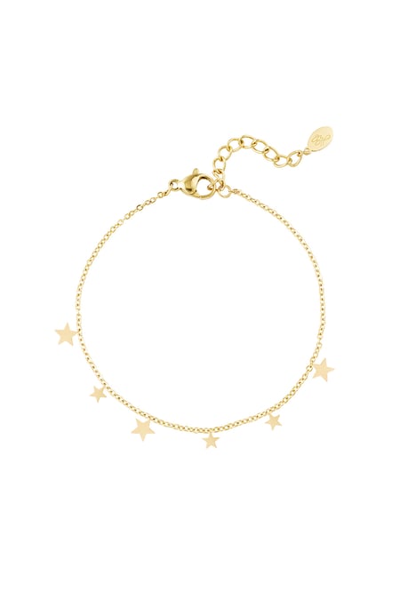 Cute star bracelet - Gold color 2