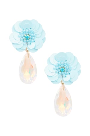 Flower earrings with drop Earrings h5 