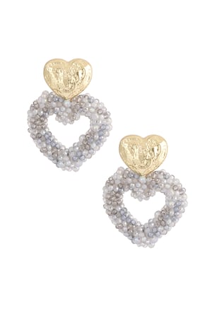 Earrings way to my heart - dark gray h5 