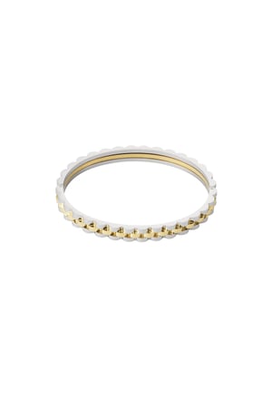 Best Match ring - silver color & gold h5 